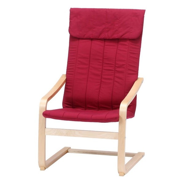 パーソナルチェア リラックスチェアー スリム ワインレッド 84293 不二貿易