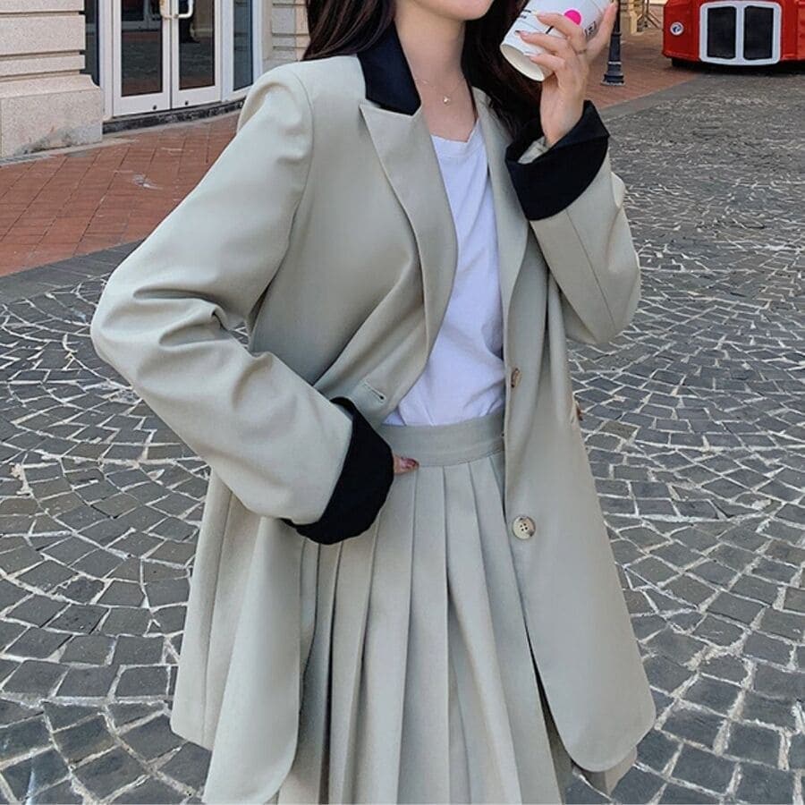 高品質新入 売れ セットアップ レディース プリーツスカート ジャケットスーツ 9489