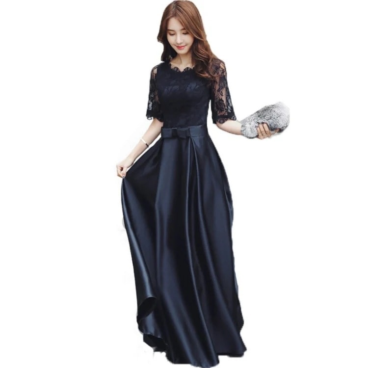 【送料無料】ドレス パーティードレス 結婚式 ワンピース ドレス 袖あり 大きいサイズ ワンピースフォーマルドレス フォーマル お呼ばれ 服 親族 大きいサイズ 大人 上品 20代 30代 40代 5