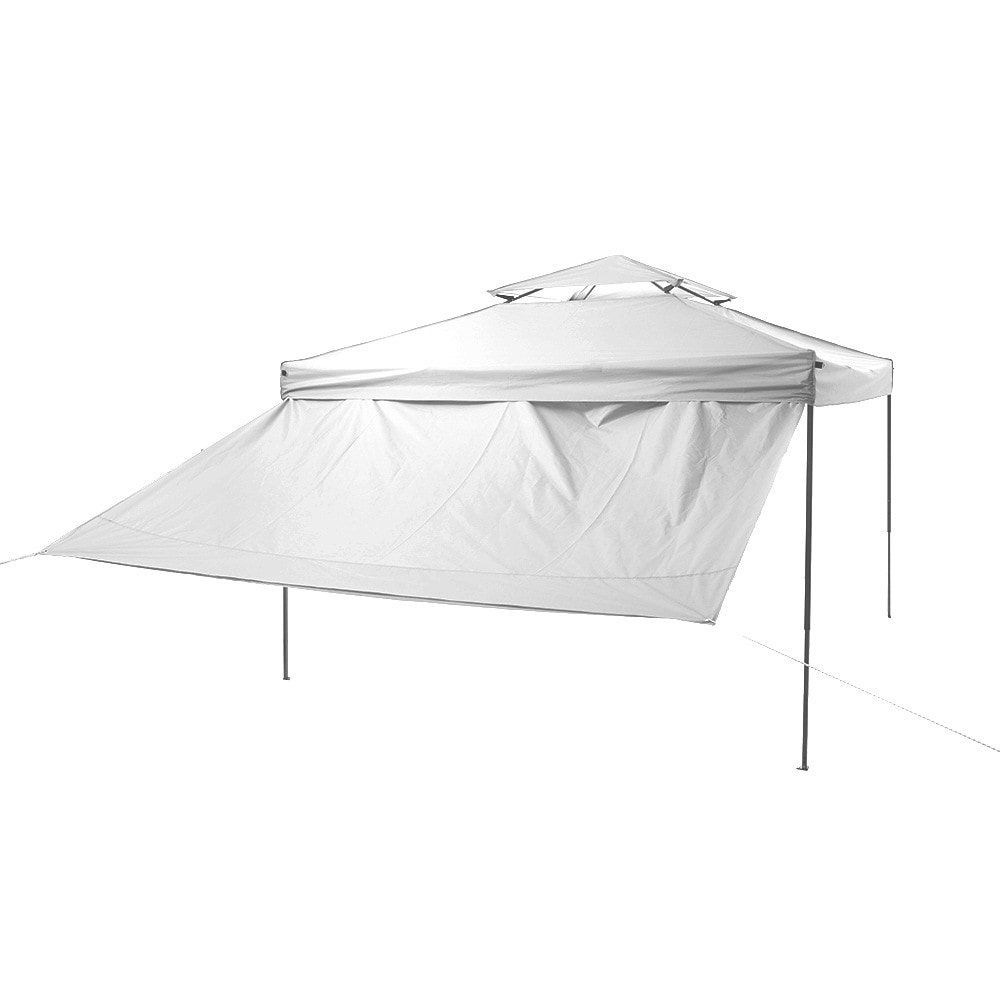 【ホワイト】タープテント 3m サイドシート1枚付 UV加工 撥水 ワンタッチタープテント 簡単 大型