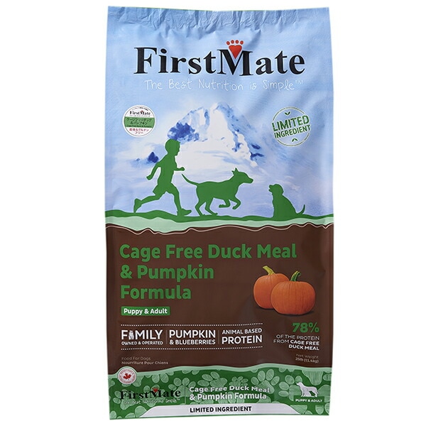 ファーストメイトドッグフード　ケージフリーダック＆パンプキン 11.4kg おやつのプレゼント付き【ドッグフード】【正規品】
