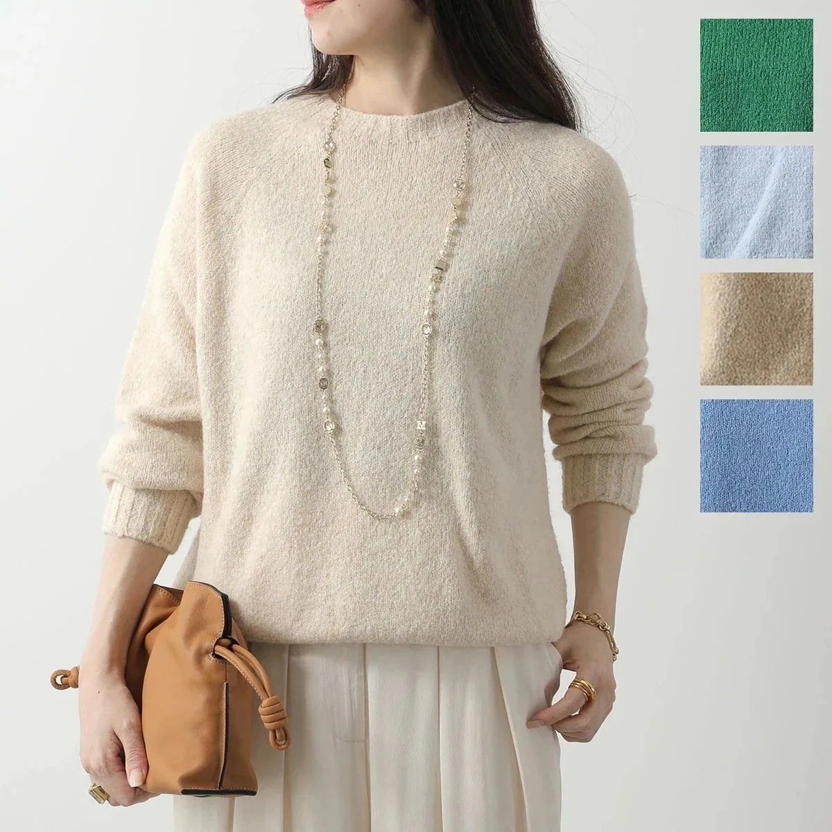 MAX MARA Weekend マックスマーラ ウィークエンド ニットセーター GHIACCI ギアッチ アルパカ コットン クルーネック 長袖 カラー5色