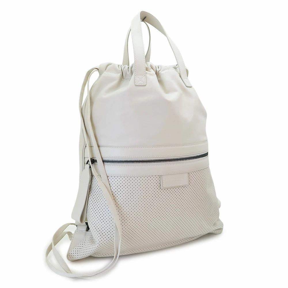 リュックサック 567222 VQ12D 1876 レジェーロ バックパック 巾着バッグ カーフ レザー アイボリー LEGGERO