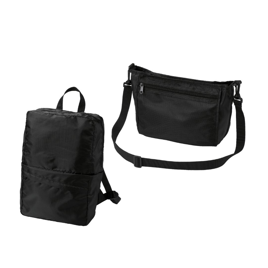 【48個セット】変身リュック＆ショルダーバッグ 2WAYバッグ リュックショルダー リップストップ メッシュポケット A4収納 男女兼用 大容量バッグ 通勤通学 旅行バッグ 便利グッズ