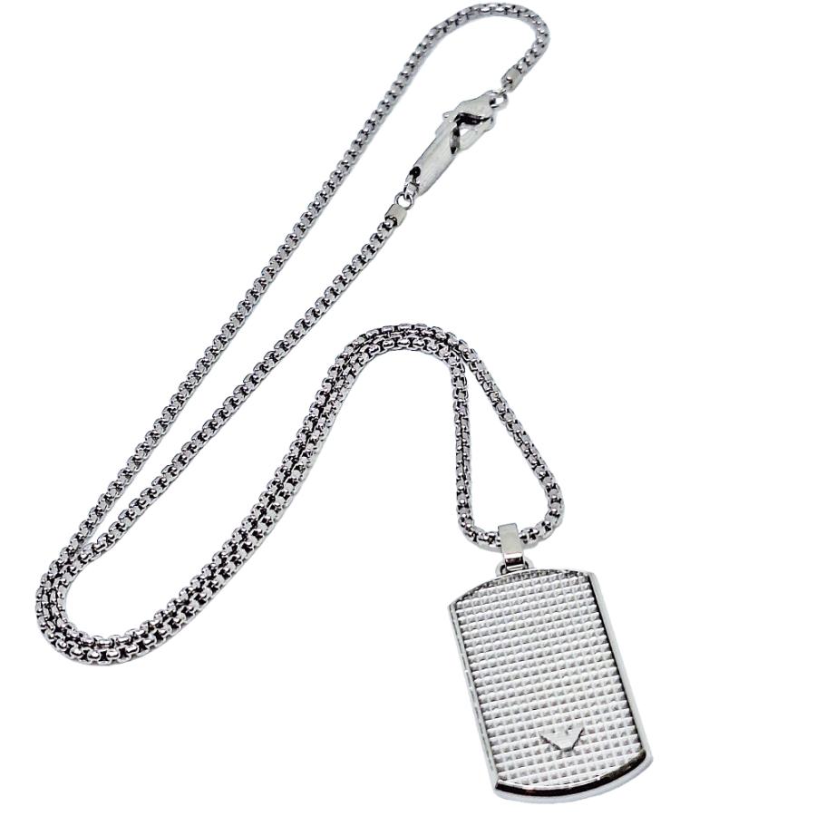 EA ネックレス メンズ ペンダント EGS2986040 ドッグタグ イーグルマーク