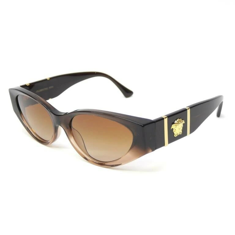 ヴェルサーチ VERSACE サングラス グラデーション 5518-140 MOD.4454 5443/13 ブラウン 【中古】(68592)