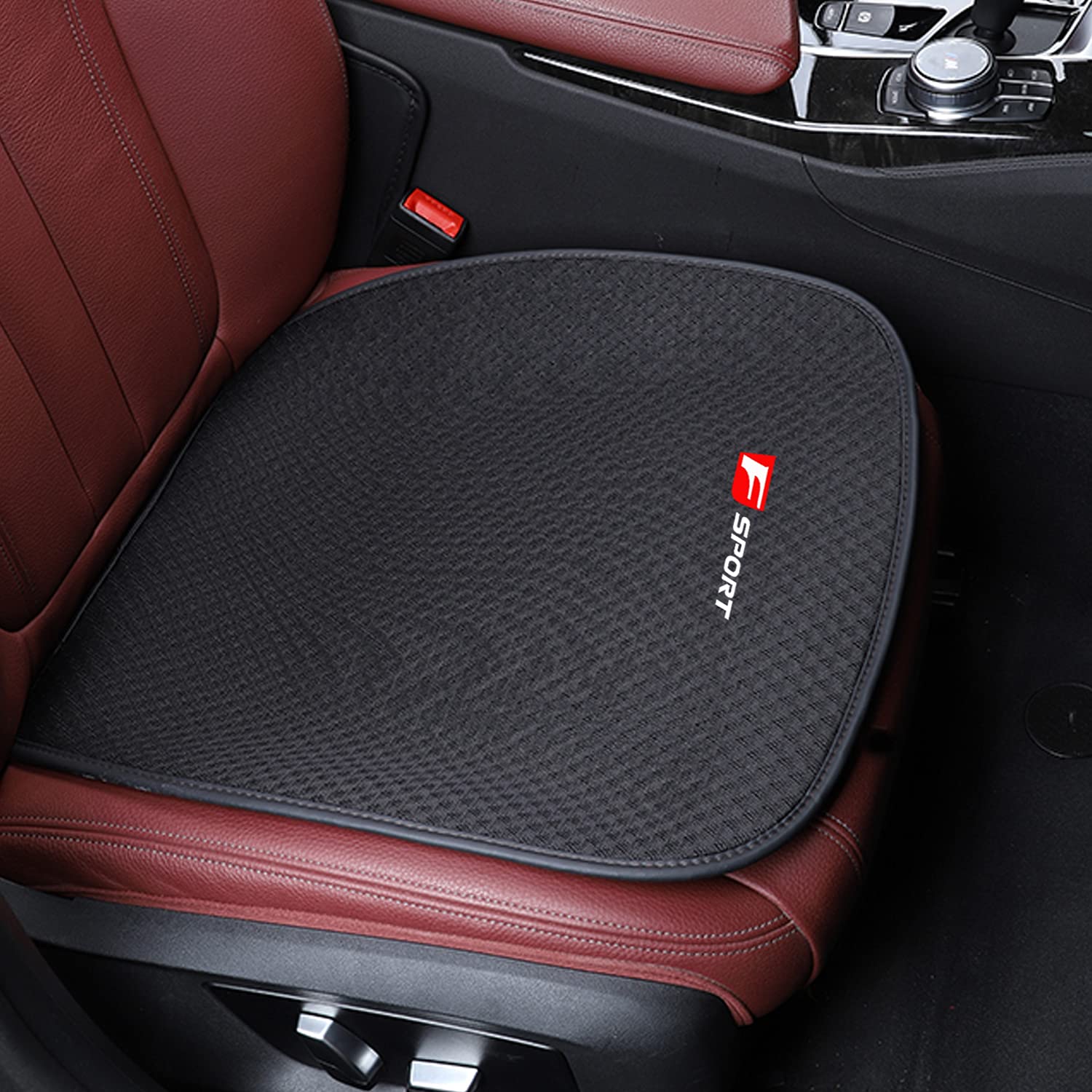 シートクッション カーシートクッション 冷感座布団 アイスシルククッション 超通気性 運転クッション 柔らかい 滑り止め 弾性 レクサスに適用 (シートクッション/ブラック) 11426