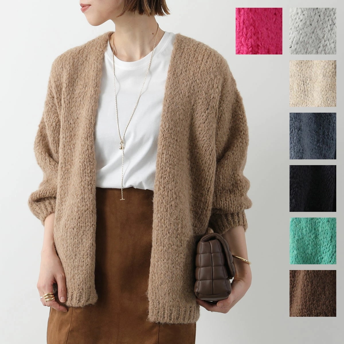 TRICOTS JEAN MARC トリコットジーンマーク ニットカーディガン CESAME レディース モヘア混 ローゲージ カラー8色