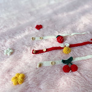 猫の首輪かわいい手編みスカーフネックレスかわいいペット猫犬アクセサリーの撮影・販売