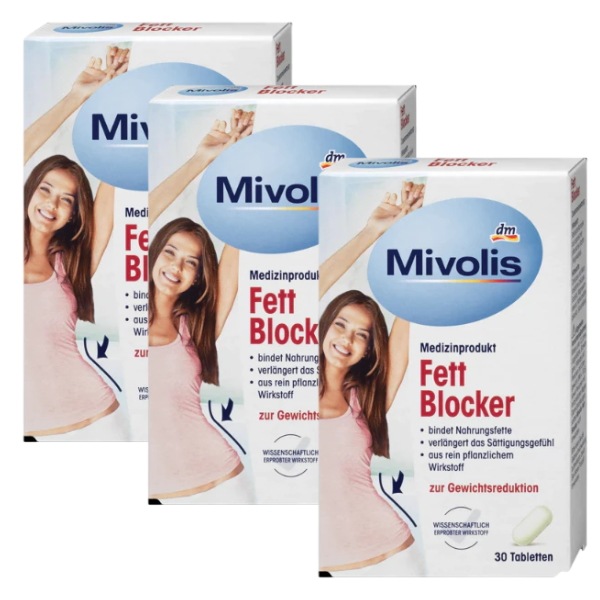 Mivolis Fett Blocker Detox Dietary Supplements 30 Capsules x 3 Packs 6,600円