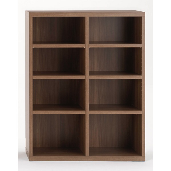 フナモコ リビングシェルフ (幅90×高さ113.8cm) リアルウォールナット LFD-90(完成品) 日本製