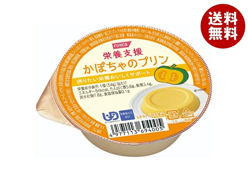 ホリカフーズ 栄養支援 かぼちゃのプリン 54g×36個入×(2ケース)