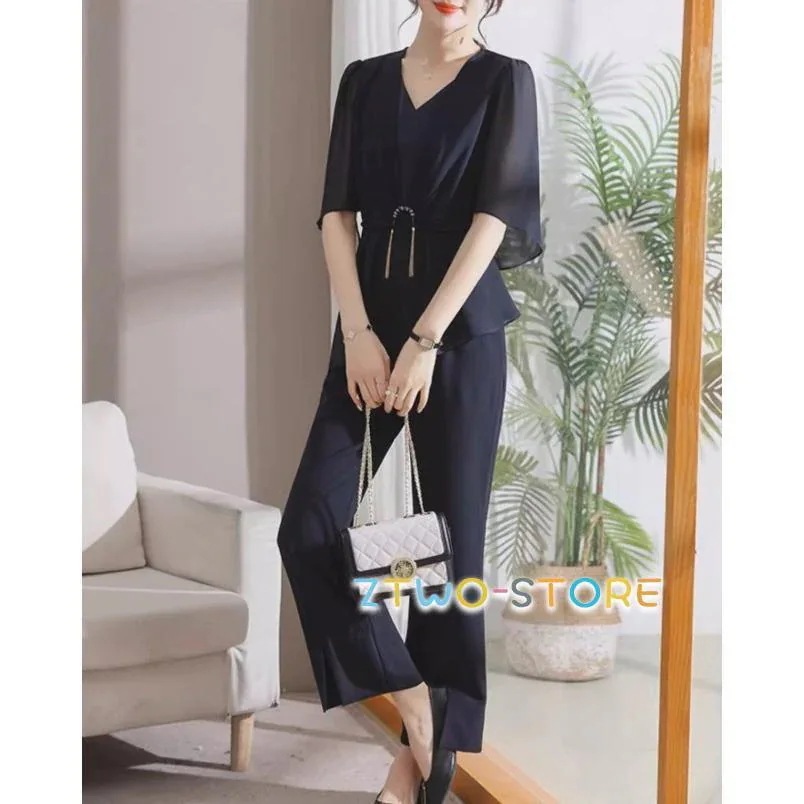 【急速出荷!】オールインワンセットアップセットアップかっこいい 袖あり 50代 40代 セットアップ お呼ばれドレス 五分袖 パンツドレス 30代 パーティードレス 上品 大きいサイズ ウエスト 結婚