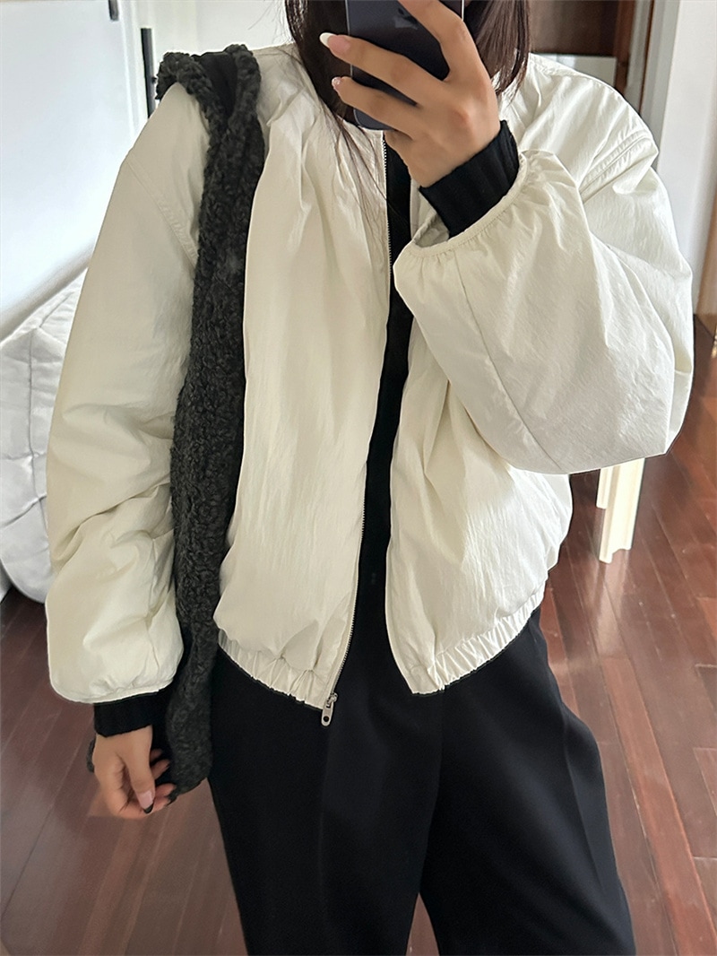 秋冬 クルーネック コットンコート