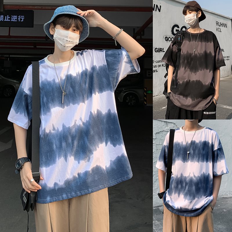 柔らかい 丸襟 カジュアル ナチュラル カットソー 大きいサイズ 半袖シャツ オシャレ シャツ グラデーション色 ｔシャツ メンズ ファッション 韓国 快適 夏服 半袖 Tシャツ 激安正規 Www Quartzhotel Mx