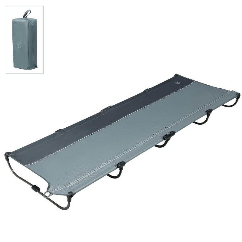 TIMBER RIDGE キャンプコット 軽量3kg 数秒セットアップ 折りたたみ 一体式 アルミ+スチール製 耐荷重102kg L190*W66*H15cm キャンプベッド きしみ音ない コンパクト
