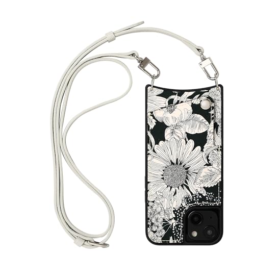 iPhone 15 Pro 本革ショルダーケース ネック ショルダーストラップ付き 肩がけ ブラック