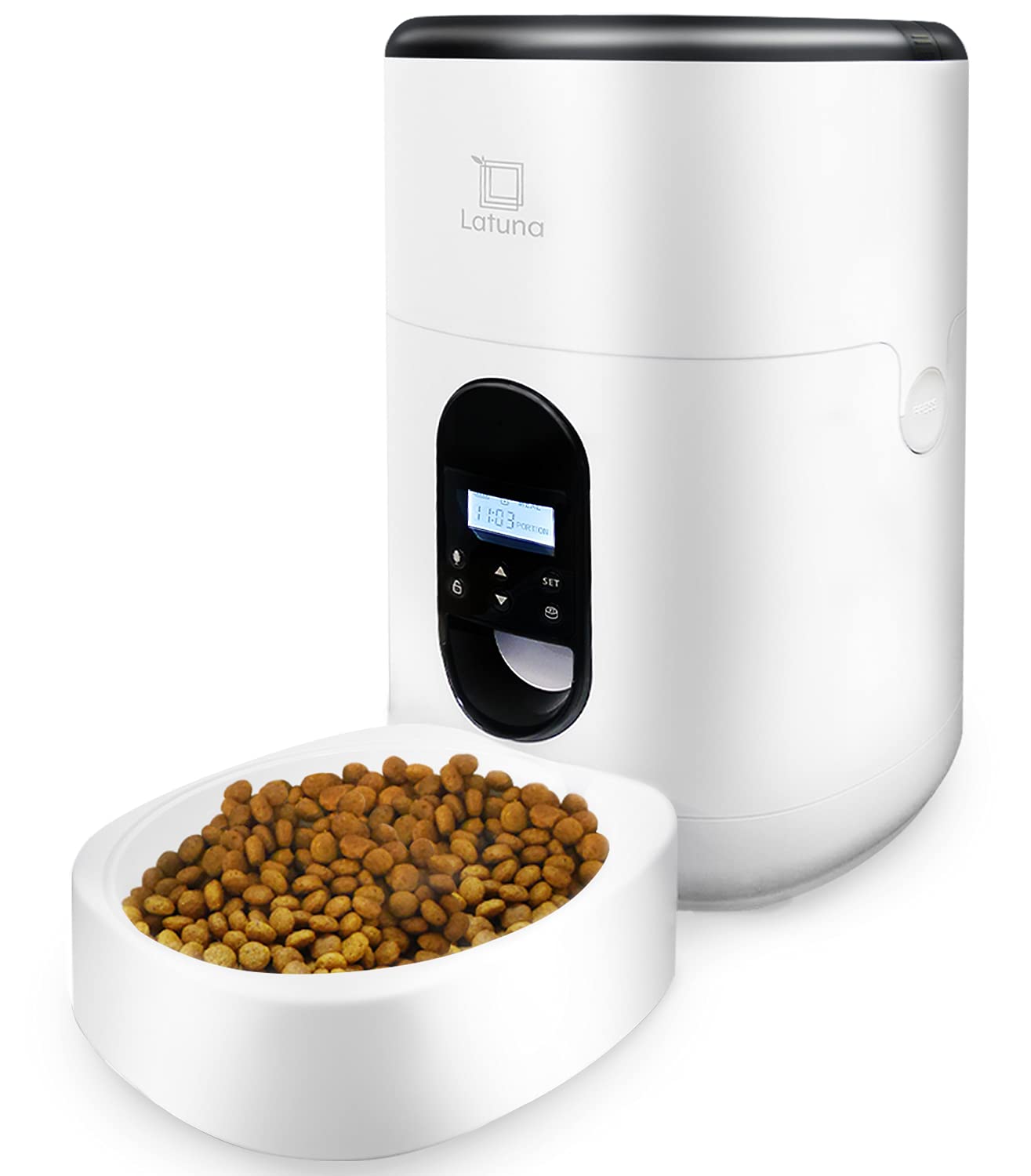 【小動物看護士監修】 自動給餌器 猫 餌 自動 小動物用 自動餌やり機 給餌器 犬 [Latuna ラチュナ] ４L大容量 タイマー式 2WAY給電 自動えさやり器 (ホワイト 白) 6,691円