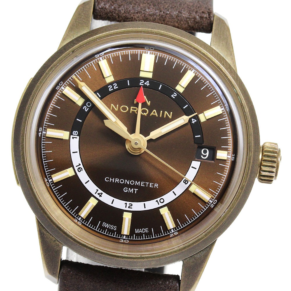 ノルケイン NORQAIN NNZ2100 フリーダム 60 GMT ブロンズ 300本限定 自動巻き メンズ 良品 _833615【中古】