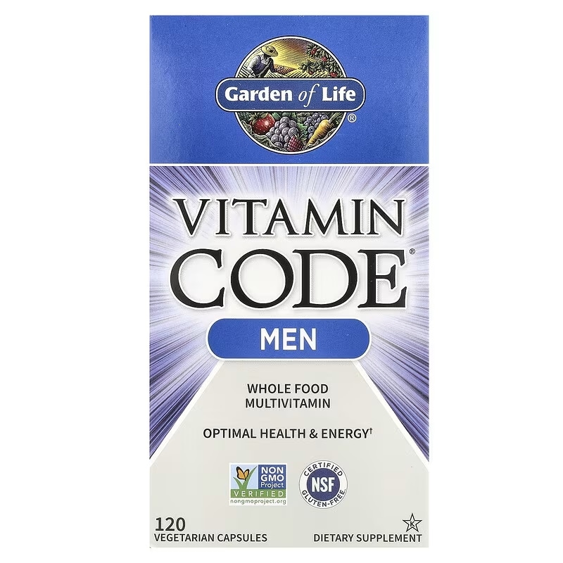 Vitamin Code（ビタミンコード） 男性向け自然食品のマルチビタミン ベジカプセル120粒