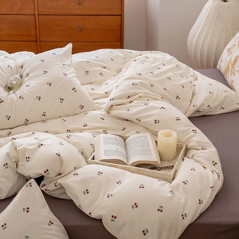 A類裸寝綿ニット綿点セット天竺綿児童シーツ布団カバーベッド笠金純綿点セット