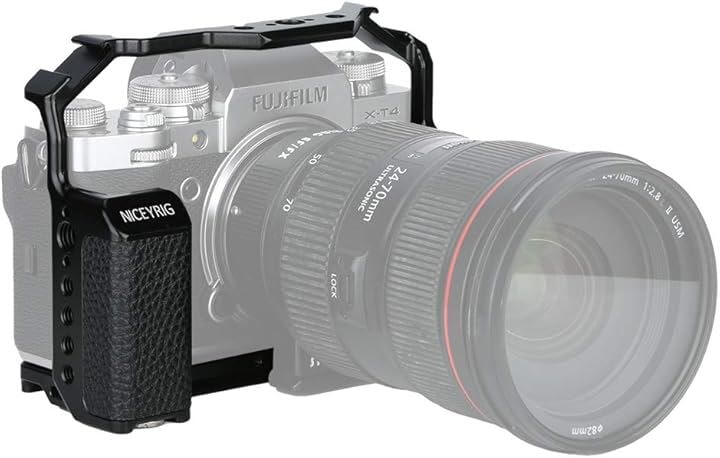カメラケージ 富士フイルムX-T4に専用カメラケージ 拡張カメラケージ 軽量 取付便利 耐久性 エクステンション DSLR装備 保護ケース 撮影リグ カメラアクセサリー 1件単品ー382