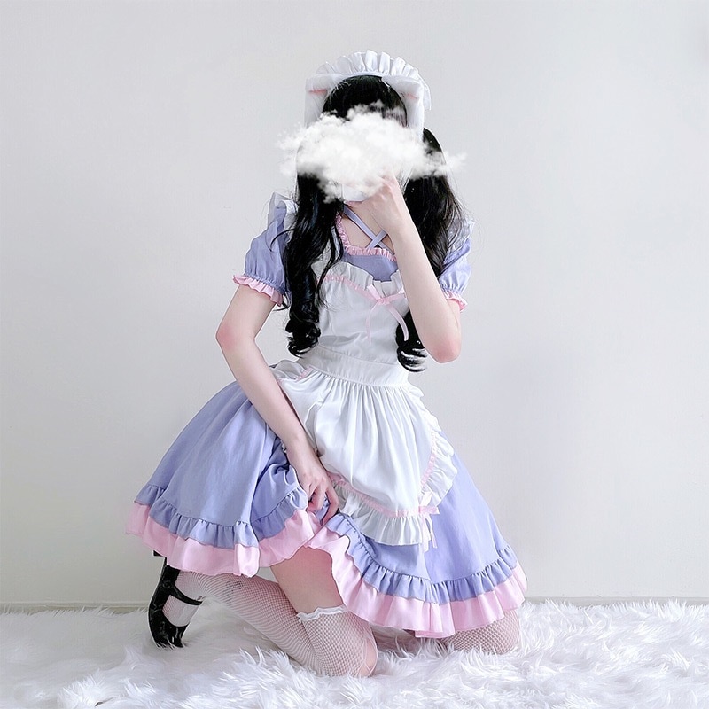 日本のアニメメイド服柔らかい女の子の甘いかわいいメイド制服誘惑ロールプレイステージパフォーマンス衣装