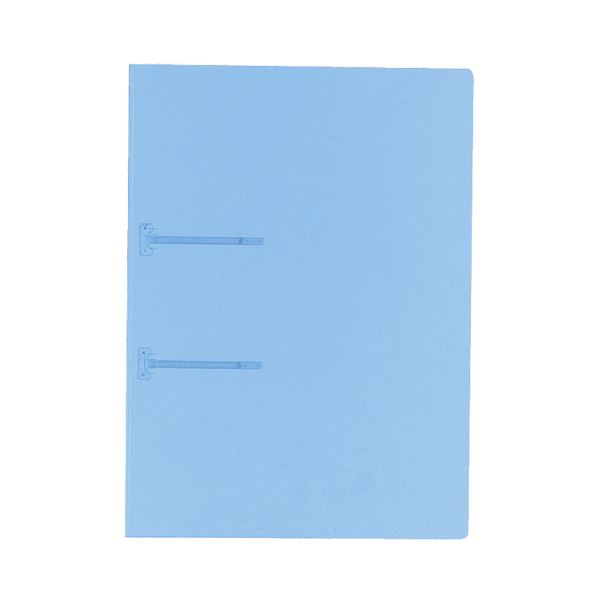 (まとめ) コクヨ ファスナーファイル(クリヤーカラー) A4タテ 2穴 90枚収容 青 フ-P170B 1冊 (×100セット)
