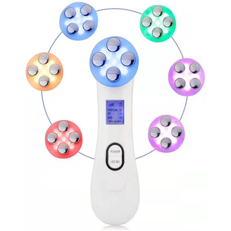 超音波美顔器 イオン導入 RFラジオ波 EMS微電流 多機能美容器 小顔 美肌 保湿 USB充電式