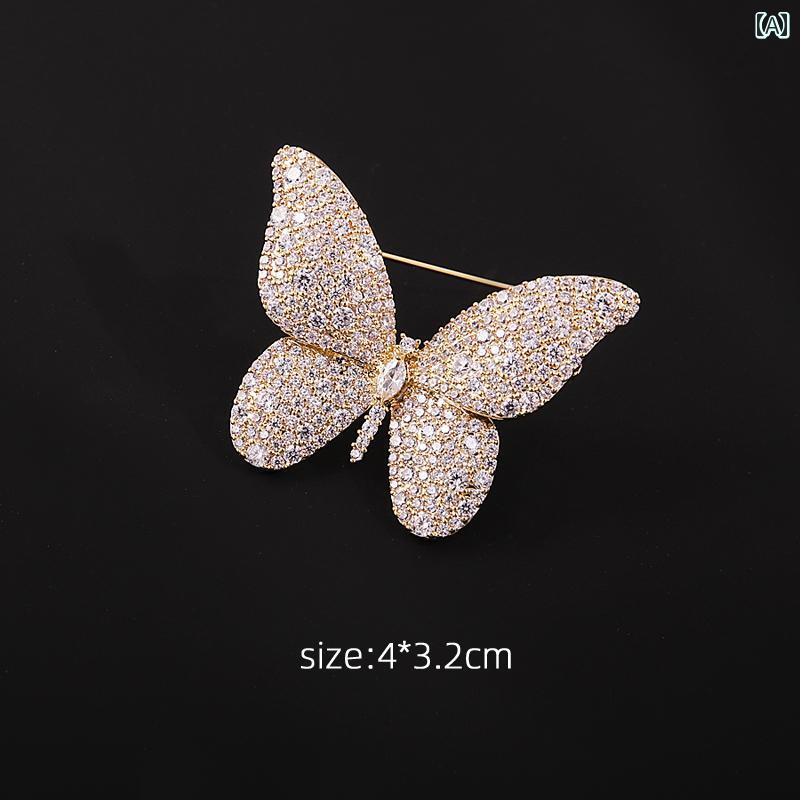 ブローチ 入学式 卒業式 レディース アクセサリー 韓国 スーパー フェアリー 蝶 ハイエンド ハイエンド 精巧 コサージュ