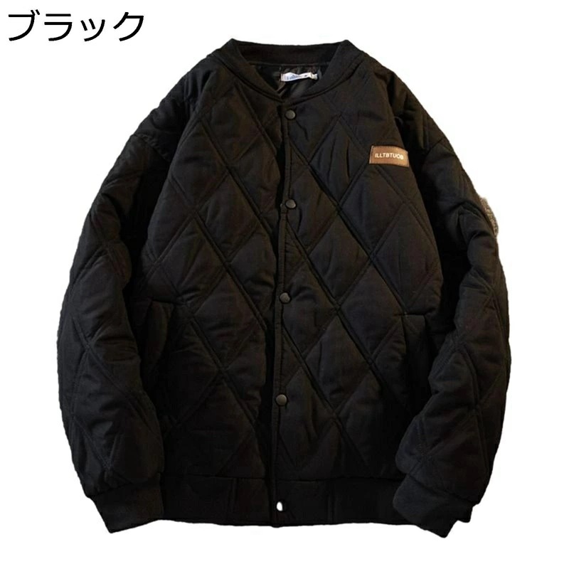 中綿ジャケット メンズ ブルゾン ジャンパー 秋冬 キルティング 厚手 カジュアル ボタン 防寒 保温性 暖かい 作業 スポーツ お出かけ アウトドア 冬物