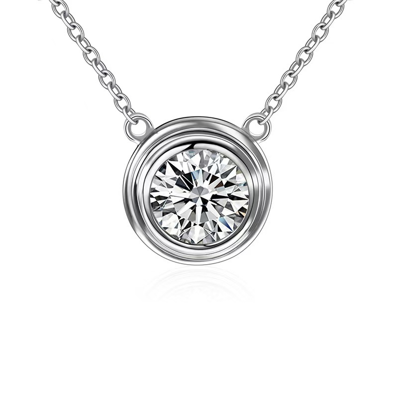 【#144】(quella) 925スターリングシルバー合成モアッサナイトネックレス