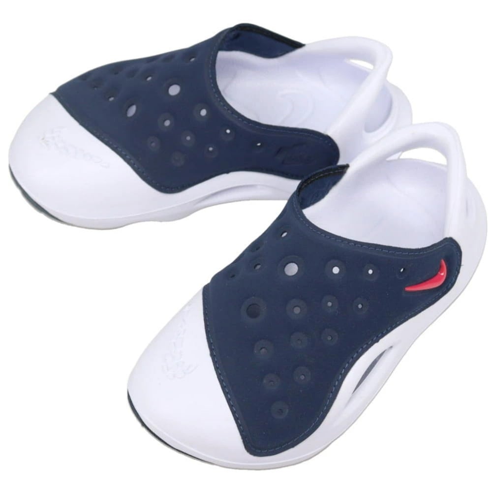 キッズ サンダル アクア スウッシュ ミッドナイトネイビー/ラッシュピンク/ホワイト FN0876 401