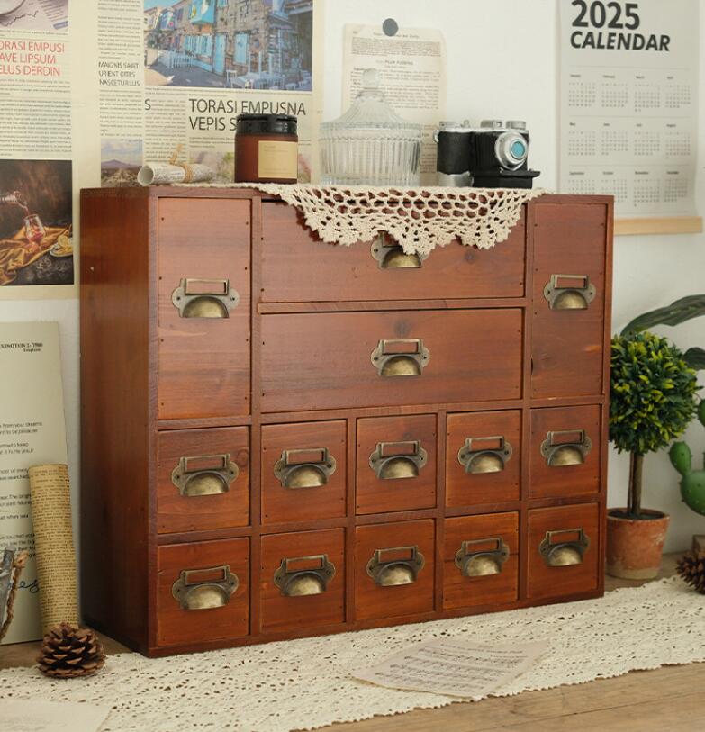 人気 引き出し 卓上収納ケース 収納ボックス 木製 横 小物 4段 2段 3段 滑り止め 大容量 文房具収納 書類ケース 化粧品 事務用品 文書 衣類収納 組み合わせても 頑丈 シンプルでおしゃれ