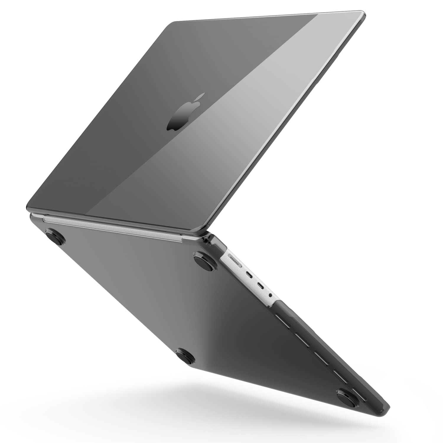 【elago】 MacBook Pro 16 インチ M3 2023 2021 対応 ケース クリア 排熱口 付き 半透明 ハードケース 薄型 透明 傷防止 カバー [ MacBookPro マックブ