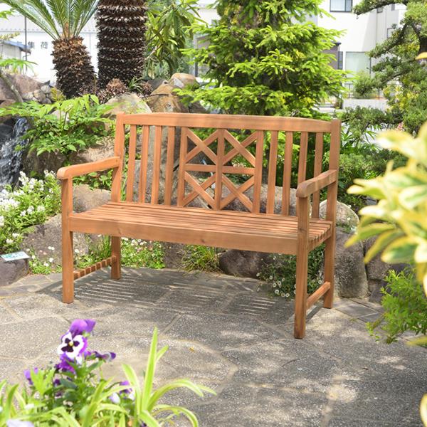 ベンチ 椅子 ガーデニング 屋外 木製 天然木 ナチュラル カントリー 北欧 アメリカン 園芸 チェアー ひじ掛け付き 肘つき