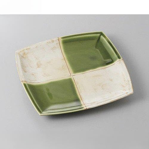 5個セット 正角盛皿 オリベ市松角皿(大) [22.2 x 22.2 x 2.3cm] 【料亭 旅館 和食器 飲食店 業務用 器 食器】