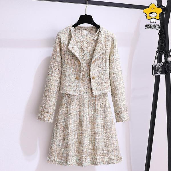 ツイードジャケット ワンピースセット レディース 卒業式 入学式 ママスーツ ビジネス ol 結婚式 七五三 セレモニー フォーマル おしゃれ 高級 ２点セットおすすめ商品
