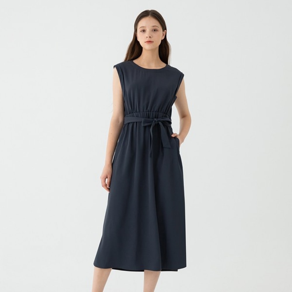 （フォレスト）ウエストバンディングノースリーブワンピース（SY5OP8K）