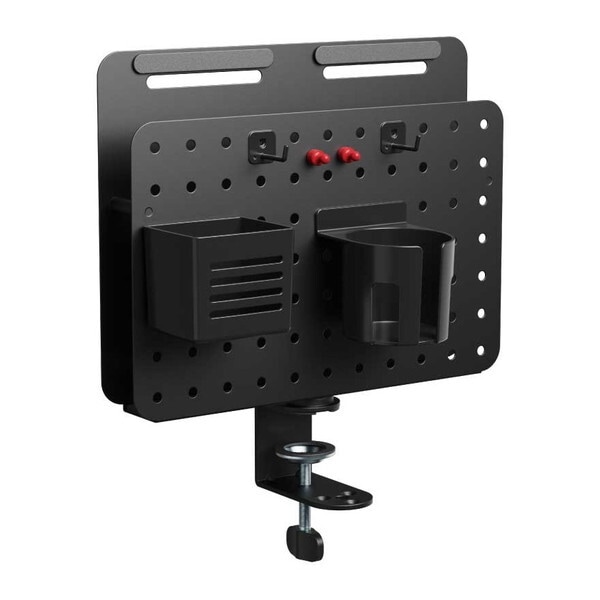 雑誌も置けるクランプ式 スチール有孔ボード MPRPCBHBK