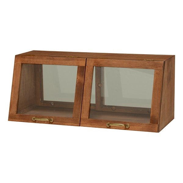 カウンター上ガラスケース ダークブラウン・幅60×奥行25×高さ25cm MUD-6067DBR