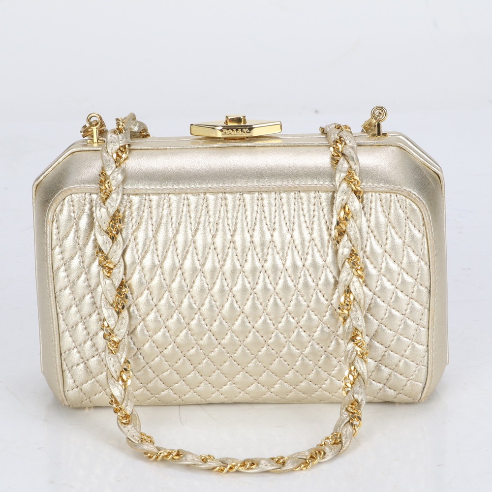 極美品 キルティング チェーン レザー 2WAY ショルダーバッグ 斜め掛け ハンド トート レディース RCE CI23-5 中古