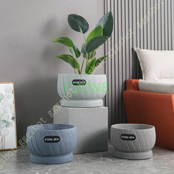 北欧 おしゃれ 植木鉢 セメント製 大口径 北欧 アイデア植木鉢 デスクトップ 水抜き穴付き シンプル 大型 室内 客間の盆栽 モダン 玄関 インテリア 置物 5,547円