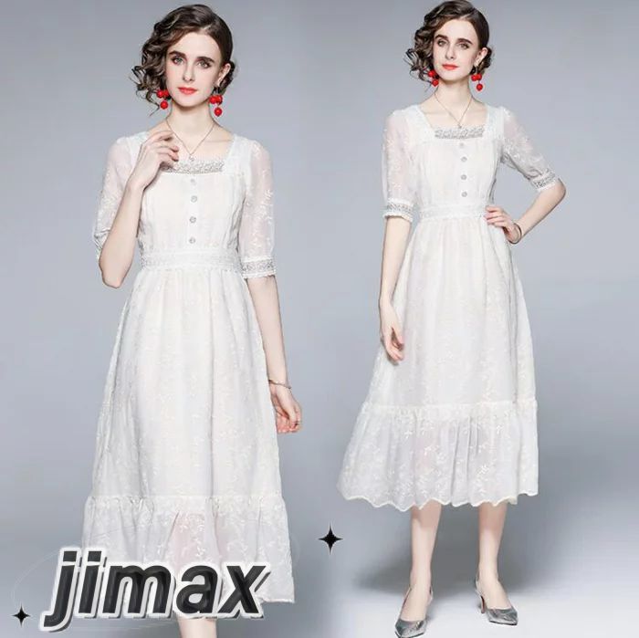 結婚式 ワンピース シフォン　ワンピース　総レース パーティードレス 結婚式 ワンピース パーティードレス ミモレ丈 大きいサイズ 結婚式 ワンピース パーティードレス ミモレ丈 入園式 二次会 謝恩