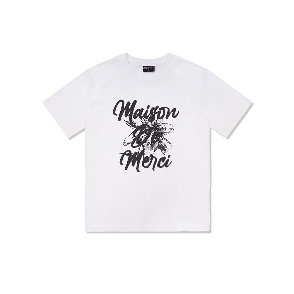 ファビュラスアーカイブユニセックス Le Le Lise フィールドブラーシングルジャージーショートスリーブ T シャツホワイト (FCD2TS602M)