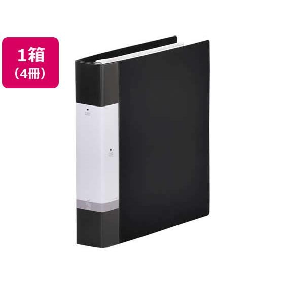 リクエスト クリアーブック差替式A4 30穴 背幅55 黒4冊 リヒトラブ G3806-24
