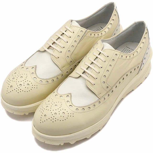 ショセ トラベル シューズ バイ ショセ アクティブ ウィングチップシューズ [TRA-027] レディース 靴 日本製 生活防水 ビブラムソール クリーム/ホワイト CRM/WHC 正規取扱店