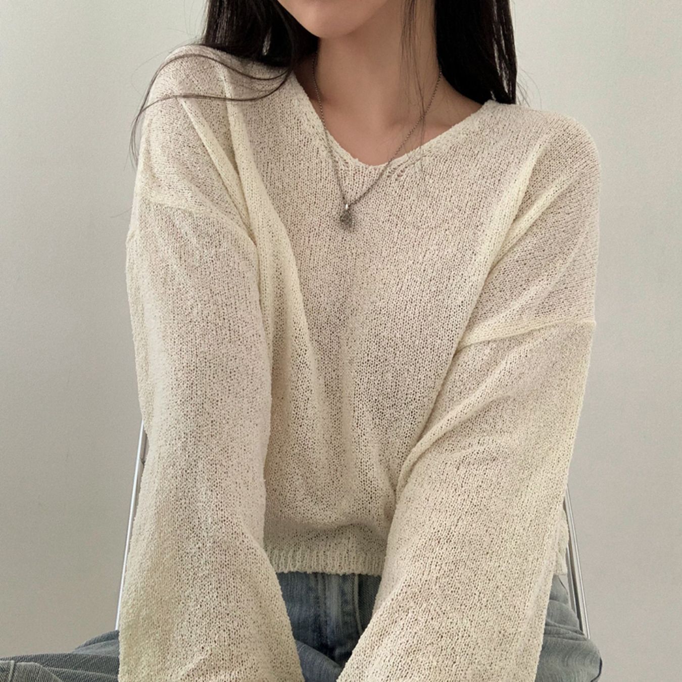 ニットセーター レディース 長袖 Vネック 大人可愛い きれいめ シンプル カジュアル 上品 おしゃれ レトロ こなれ感 ラフ クール 抜け感 都会的 ラグジュアリー スタイリッシュ 大人カジュアル 4,603円