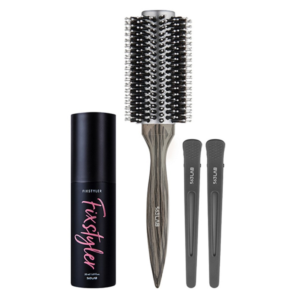 563ラップヘアヒップポンロールビット+ピネット2p+フィックスタイラー50mlセットミックスカラー1セット