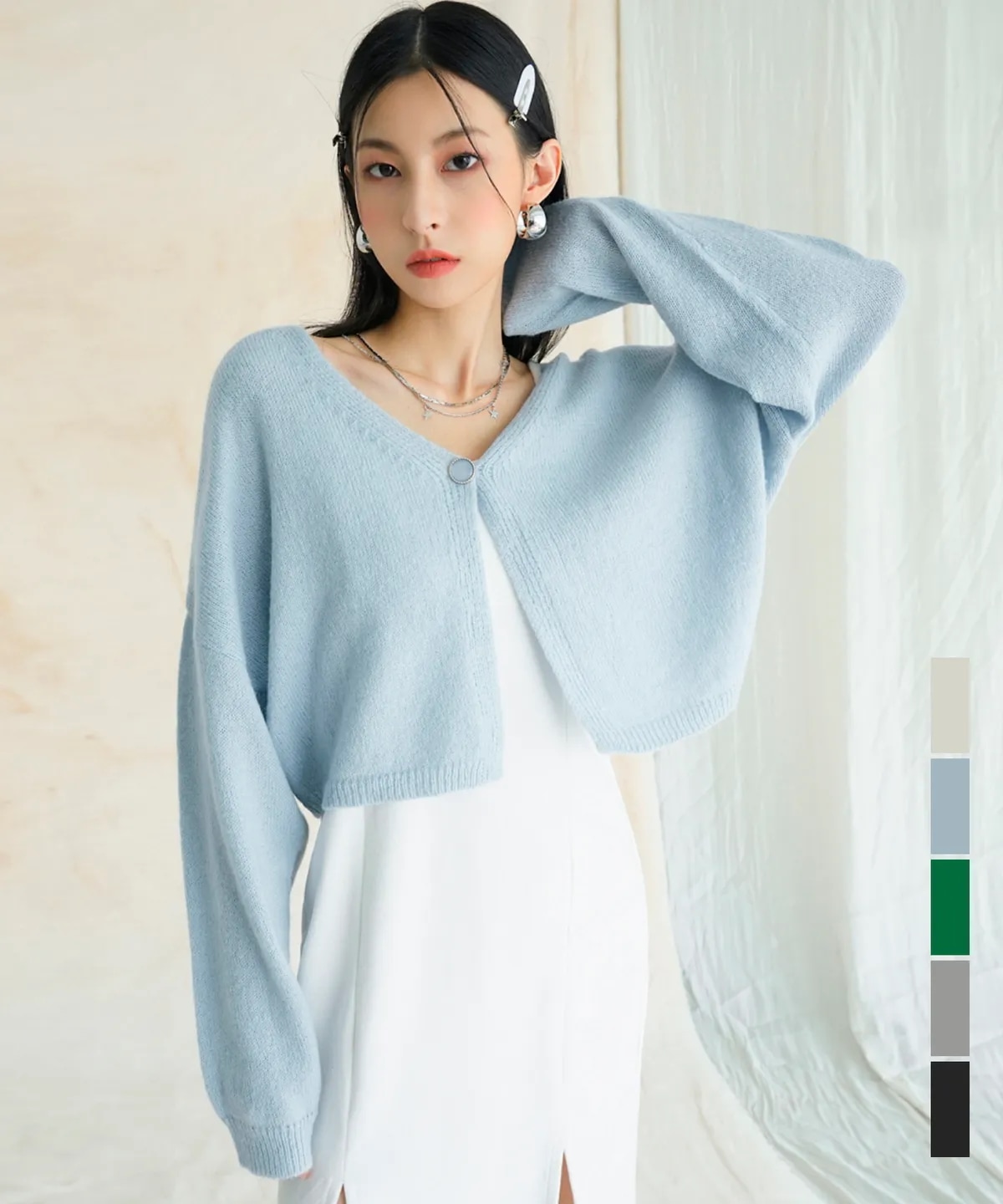 One Button Cardigan - 5Color 限定版 韓国の人気ファッションブランド